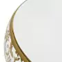 Lavabo da Appoggio Bianco e Oro Ovale 59x40x15 cm Ceramica