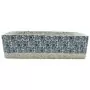 Lavabo Appoggio Grigio e Blu Rettangolare 46x35,5x13cm Ceramica