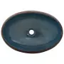 Lavabo da Appoggio Marrone e Blu Ovale 59x40x15 cm Ceramica