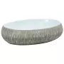 Lavabo da Appoggio Grigio e Blu Ovale 59x40x15 cm Ceramica