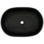 Lavabo da Appoggio Nero Ovale 59x40x14 cm Ceramica