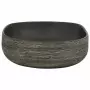 Lavabo da Appoggio Grigio e Nero Ovale 59x40x14 cm Ceramica