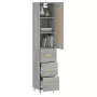 Credenza Grigio Sonoma 34,5x34x180 cm in Legno Multistrato