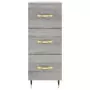 Credenza Grigio Sonoma 34,5x34x180 cm in Legno Multistrato