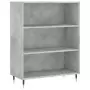 Credenza Grigio Cemento 69,5x34x180 cm in Legno Multistrato