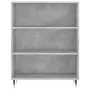 Credenza Grigio Cemento 69,5x34x180 cm in Legno Multistrato