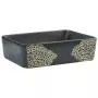 Lavabo da Appoggio Nero Rettangolare 46x35,5x13 cm Ceramica