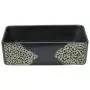 Lavabo da Appoggio Nero Rettangolare 46x35,5x13 cm Ceramica