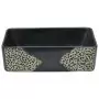 Lavabo da Appoggio Nero Rettangolare 46x35,5x13 cm Ceramica