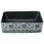 Lavabo Appoggio Nero e Blu Rettangolare 46x35,5x13 cm Ceramica