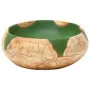 Lavabo da Appoggio Verde e Marrone Ovale 59x40x15 cm Ceramica