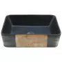 Lavabo Appoggio Nero Marrone Rettangolare 46x35,5x13cm Ceramica