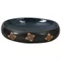 Lavabo da Appoggio Nero e Blu Ovale 59x40x15 cm Ceramica