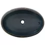 Lavabo da Appoggio Nero e Blu Ovale 59x40x15 cm Ceramica