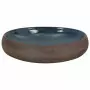 Lavabo da Appoggio Marrone e Blu Ovale 59x40x15 cm Ceramica