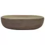 Lavabo da Appoggio Sabbia e Marrone Ovale 59x40x14 cm Ceramica