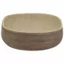 Lavabo da Appoggio Sabbia e Marrone Ovale 59x40x14 cm Ceramica