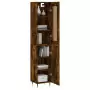 Credenza Rovere Fumo 34,5x34x180 cm in Legno Multistrato