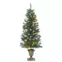 Alberi di Natale Artificiali 2 pz 100 LED Verde e Bianco 120 cm