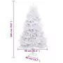 Albero di Natale Artificiale Incernierato con Base Bianco 180cm