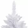 Albero di Natale Artificiale Incernierato con Base Bianco 210cm