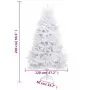 Albero di Natale Artificiale Incernierato con Base Bianco 240cm