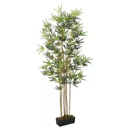 Albero Bambù Artificiale 368 Foglie 80 cm Verde