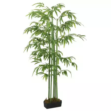 Albero Bambù Artificiale 240 Foglie 80 cm Verde