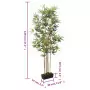 Albero Bambù Artificiale 552 Foglie 120 cm Verde