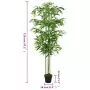 Albero Bambù Artificiale 384 Foglie 120 cm Verde