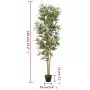 Albero Bambù Artificiale 552 Foglie 120 cm Verde