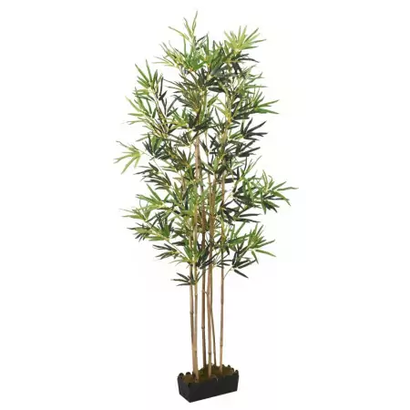 Albero Bambù Artificiale 828 Foglie 150 cm Verde