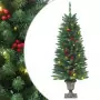 Alberi di Natale Artificiali 2 pz con 100 LED Verde 120 cm