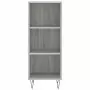 Credenza Grigio Sonoma 34,5x34x180 cm in Legno Multistrato