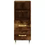 Credenza Rovere Fumo 34,5x34x180 cm in Legno Multistrato