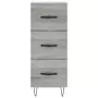 Credenza Grigio Sonoma 34,5x34x180 cm in Legno Multistrato