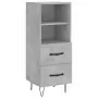 Credenza Grigio Cemento 34,5x34x180 cm in Legno Multistrato