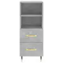 Credenza Grigio Cemento 34,5x34x180 cm in Legno Multistrato