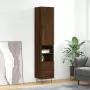 Credenza Rovere Marrone 34,5x34x180 cm in Legno Multistrato