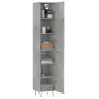 Credenza Grigio Cemento 34,5x34x180 cm in Legno Multistrato