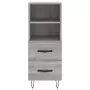 Credenza Grigio Sonoma 34,5x34x180 cm in Legno Multistrato