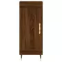 Credenza Rovere Marrone 34,5x34x180 cm in Legno Multistrato