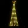 Illuminazione Albero di Natale a Cono 275LED Bianco Caldo 180cm