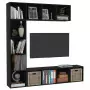 Set Mobili Libreria/Porta TV 3 pz Nero 180x30x180 cm