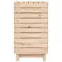 Cesto per Bucato 44x44x76 cm Legno Massello Pino