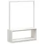 Appendiabiti Porta Scarpe Bianco 113x40x157,5 cm Massello Pino