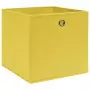 Contenitori 4 pz in Tessuto non Tessuto 28x28x28 cm Giallo