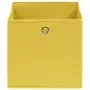 Contenitori 4 pz in Tessuto non Tessuto 28x28x28 cm Giallo