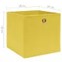 325225  Storage Boxes 10 pcs Non-woven Fabric 28x28x28 cm Yellow