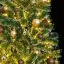 Albero di Natale Artificiale con 300 LED Palline e Neve 180 cm